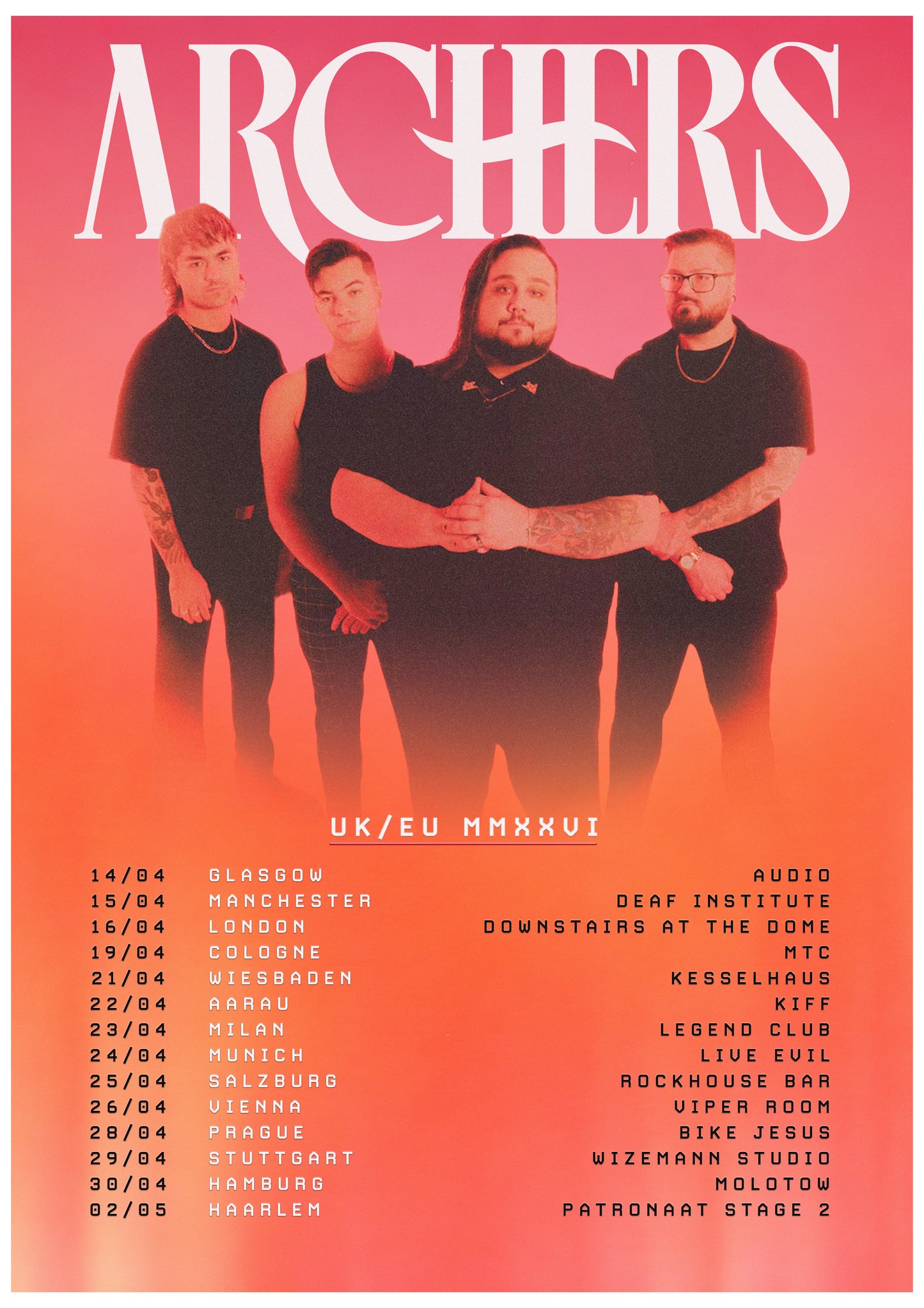 2026 UK/EU A3 TOUR POSTER